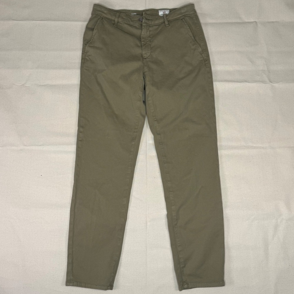AG Adriano Goldschmied Caden Tailored Trouser Olive Green Size 26R EUC